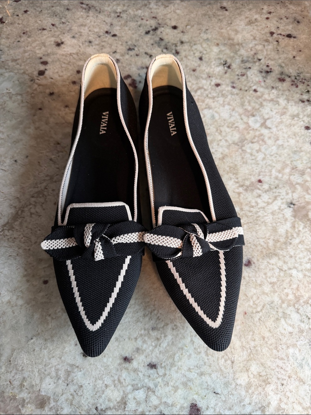 VIVAIA Pointed-Toe Bow Loafers (Michelle 2.0)